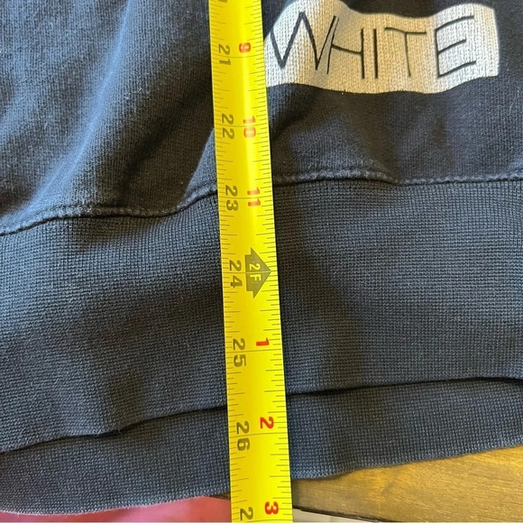 Off White Blue Collar Crewneck Sweater Virgil Abloh Streetwear Logo Small Black - Picture 13 of 13